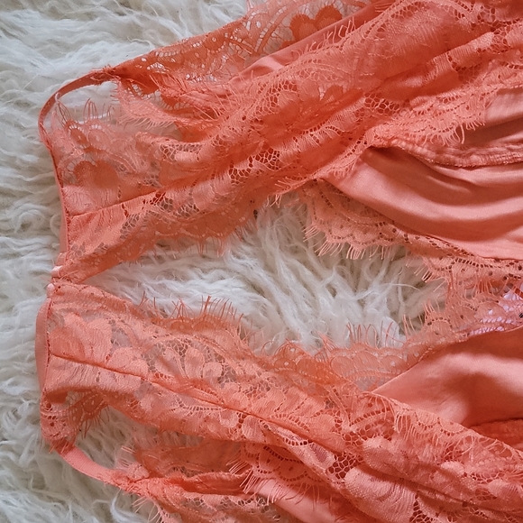 Free People Melrose Coralina Eyelash Lace Open Back Thong Bodysuit - Picture 9 of 10